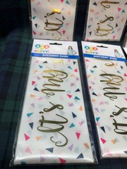321 Party! Gold Foil Confetti It’s My Birthday Sash 6 Pack