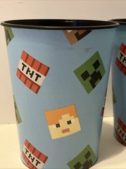 Lot Of 4 Minecraft Plastic Cups Unique Industries Made USA 🇺🇸 -used-