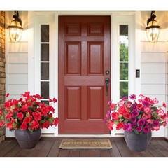 Flexible Stem Artificial Hibiscus Silk Flower for Outdoor Porch Decoration
