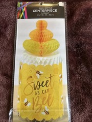 Baby Bottle Centerpiece Decoration “Sweet As Can Bee” Bumble Bee Theme