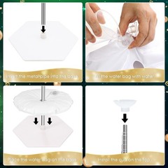 Balloon Column Stand with 101 Balloons, Balloon Column Kit Set of 2, Metal Ba…