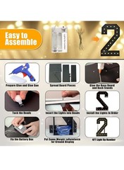 4FT Marquee Light Up # 25 LED Foam Board Birthday Anniversary Party Decoration