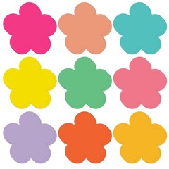 27 PCS Flowers & Butterflies Cutouts Paper Set 9 Colors Decoration Craft
