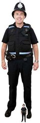 British Policeman with Helmet Lifesize Cardboard Cutout / Standee / Standup