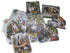 Alice in Wonderland Mad Hatter Decor Tea Party Decoration Paper Cutout 41 Pieces