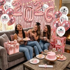 Pink Graduation Decorations 2026: 2026 Graduation Decorations Rose Gold Gradu…