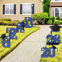 7 Pcs 2026 Graduation Decorations Yard Signs Congrats Grad Lawn Decor Class of 2