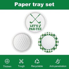 Golf Party Decorations Set Includes Plates Napkins Banner Tablecloth for Birt…