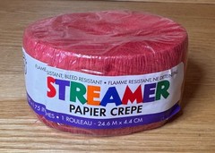 New Streamer 1 Roll Papier Crepe Holiday Red 81 Ft. X 1.75 In.