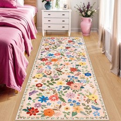 Runner Rug for Entryway: 2×6 Kitchen Rugs Non Slip 2′ x 6′ (Runner), Beige