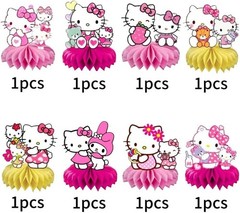 Cat Birthday Decorations Pack 8 Pcs Honeycomb Centerpieces Party Supplies