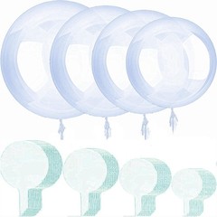 Clear Bobo Balloons 40 pieces, 4 Sizes Transparent Bubble Balloon,Different S…