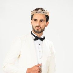 Gold King Crown for Men Decoration Birthday 1 Count (Pack of 1),
