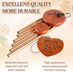 Sister Gifts 25.6 Inch Wind Chimes Garden Decoration Birthday Graduation