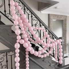 Pastel Pink Linking Balloons,100pcs 6 Inch Quick Link Long Balloons for Tying…