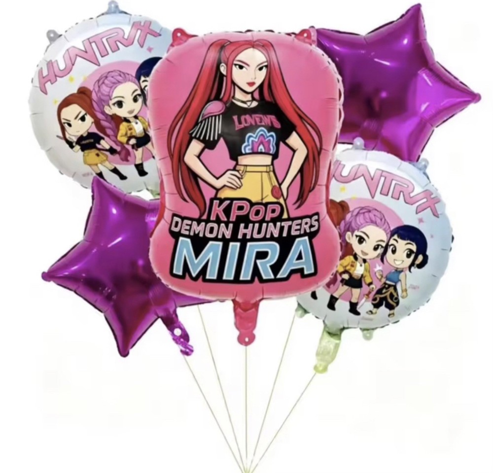 Kpop hunters anime Party Supplies birthday decoration balloon topper