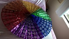 LGBTQ+ Rainbow Decorations Big 4 Ft Round 3D Effect Stars Gay Pride Party Decor