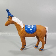 Ankyo Circus Party Animals Cake Toppers Horse Lion Cow Polka Dot 3 Figurine Lot