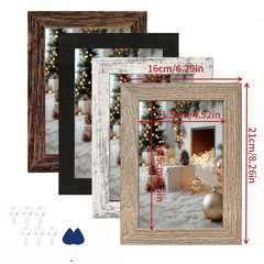 Minimalist MDF Picture Frames 4 Pack 4×6 5×7 for Living Room Bedroom Wall Decor