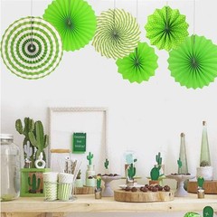 Assorted Sizes – 6 Pcs Hanging Paper Fans for Graduation & Holiday Parties