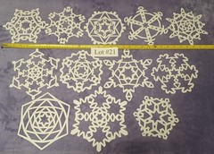Snowflakes Hand Cut Paper Christmas Winter Decorations FREE Shipping Art Lot 20