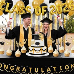 24 Pcs Graduation Cupcake Toppers 2026 – Congrats Grad Decorations Class of 2026