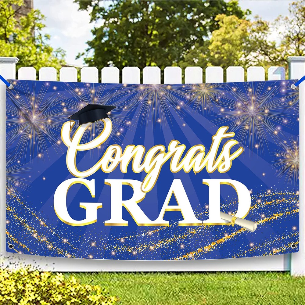 XtraLarge Congrats Grad Banner – 72×44 Inch, Graduation Banner | Congratulation.
