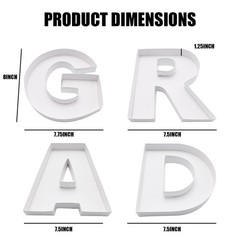 1 PCS 12 Inch Fillable Cardboard Letters Grad Charcuterie Tray Large