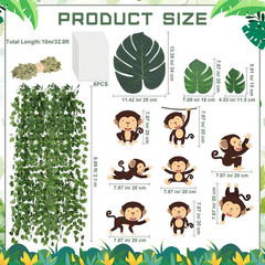 59 Pcs Vbs 2026 Jungle Theme Party Decorations Safari Classroom Rainforest Decor