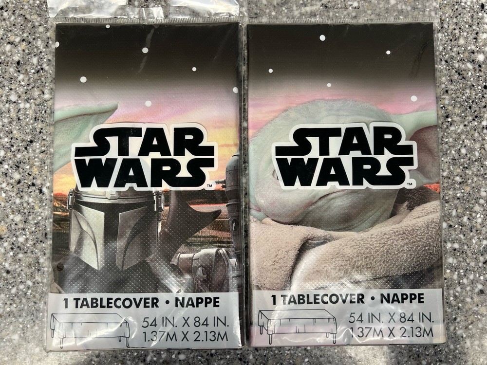 WOW 2 Star Wars The Mandalorian & Baby Yoda Table Cover 54″ X 84″ FAST FREE SHIP