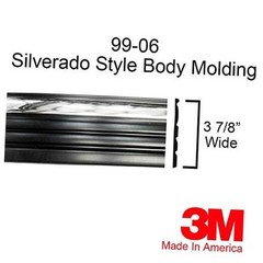 Black Chrome Side Body Trim Molding for 1999-2006 Chevy Half Roll – 10 ft