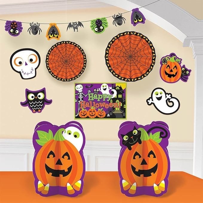 Amscan Friendly Characters Halloween Trick or Treat Room Decorating Kit (10 Piec