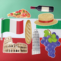 24 Pcs Italian Cutout Decorations Italy International Global Party Supplies Set