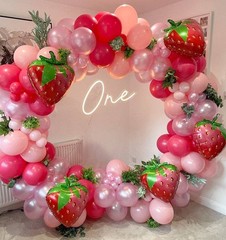 6 Pack Gaint Strawberry Balloons 23 Inch Cute Strawberry Balloons for Cute Be…