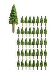 40x Mixed Model Trees With Base For Train Railroad Diorama Models Train Scenery