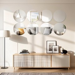 10 Pack Round Mirrors for Centerpieces, 8 inch Circle Mirror Centerpieces for…