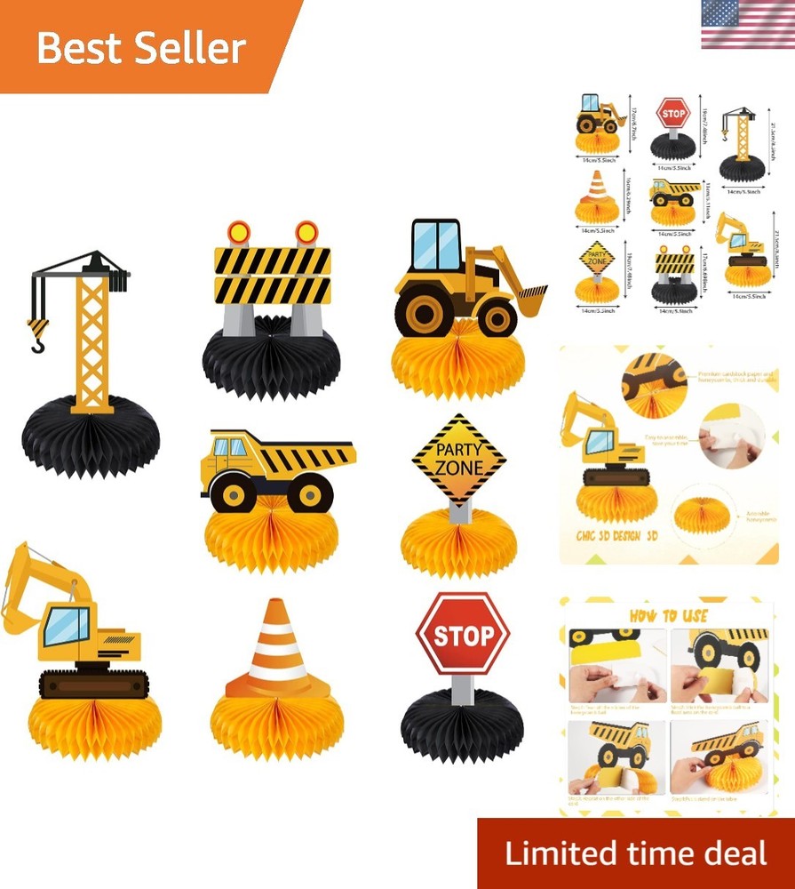 8 Cute Construction Zone Centerpieces for Baby Showers and Birthday Celebrations