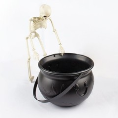 Halloween Witchcauldron with Led Light & Fog Mist Maker Skeleton Decor US