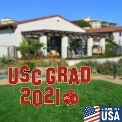 Official USC Grad Die Cut Yard Display Sign Set