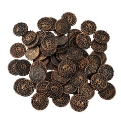 Pirate Coins Gold 10-50pc Plastic Metal 3.8cm Kids Birthday Party Treasure Chest