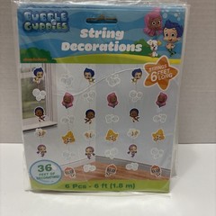 NEW Lot Of 6 Bubble Guppies 6’ String Hanging Party Decorations Gil Molly Puppy