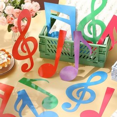40 Pcs Multi-Color Music Notes Cutouts – Perfect Party Decor for All Occasions