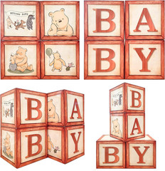 Sweet Baby Classic Winnie Pooh Baby Shower Decorations Boxes Vintage Theme Bear