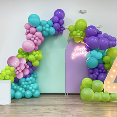 Monster Balloons Arch Garland Kit, Monster Cartoon Inc Balloons Party Decoration