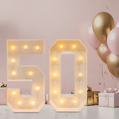 50th Birthday Decorations Numbers Birthday Number Light Marquee Light up 39.37in