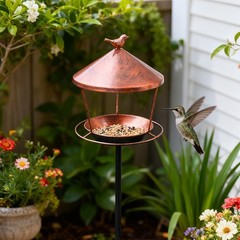 Rustic Iron Bird Bath for Outdoor Wildlife Support and Decorative Appeal