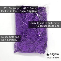 15M / 50FT Tinsel Garland, Christmas Tree Decoration Home Decor Purple 1 Piece