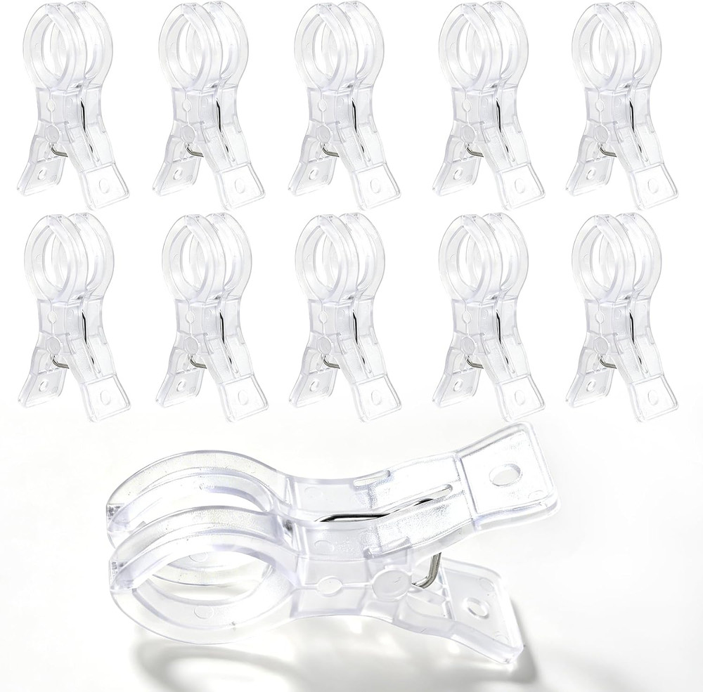 10 Pack Clear Plastic Balloon Arch Clips(3.5 Inch) Spring Clamps Backdrop Balloo