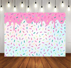 7X5Ft Donut Backdrop Birthday Backdrop Donut Birthday Sweet One Sprinkles Par…