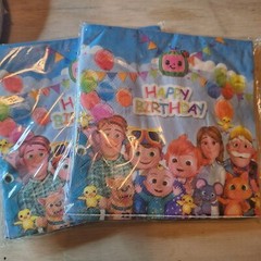 Coco Melon Birthday Party Plate Napkin Balloon Cake Topper Bottle Label Stickers